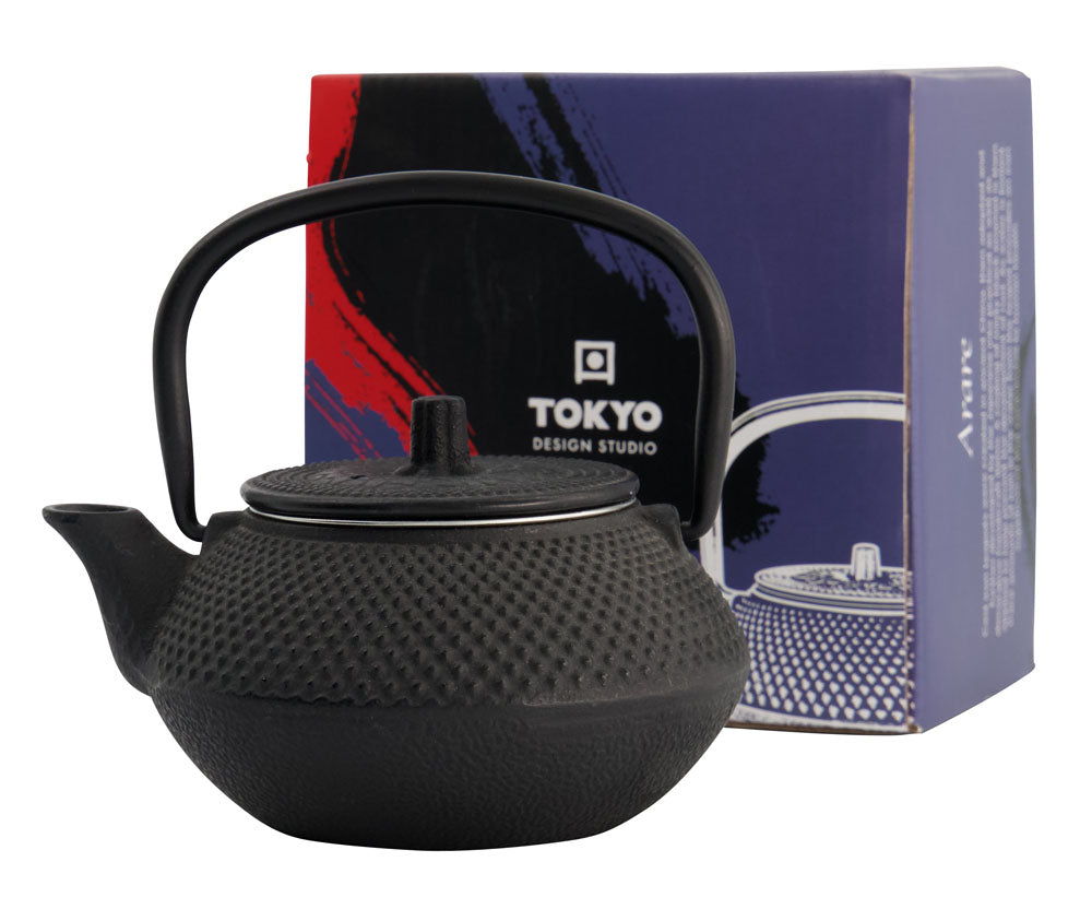 WY Tea Kettle Iron 13.5x11.5x8.5cm Arare 0.35L BLACK 1/12