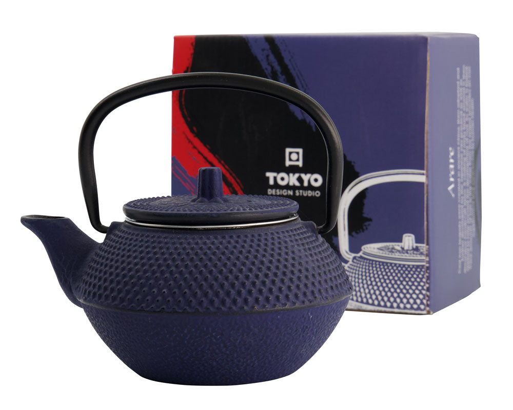 WY Tea Kettle Iron 13.5x11.5x8.5cm Arare 0.35L BLUE 1/12