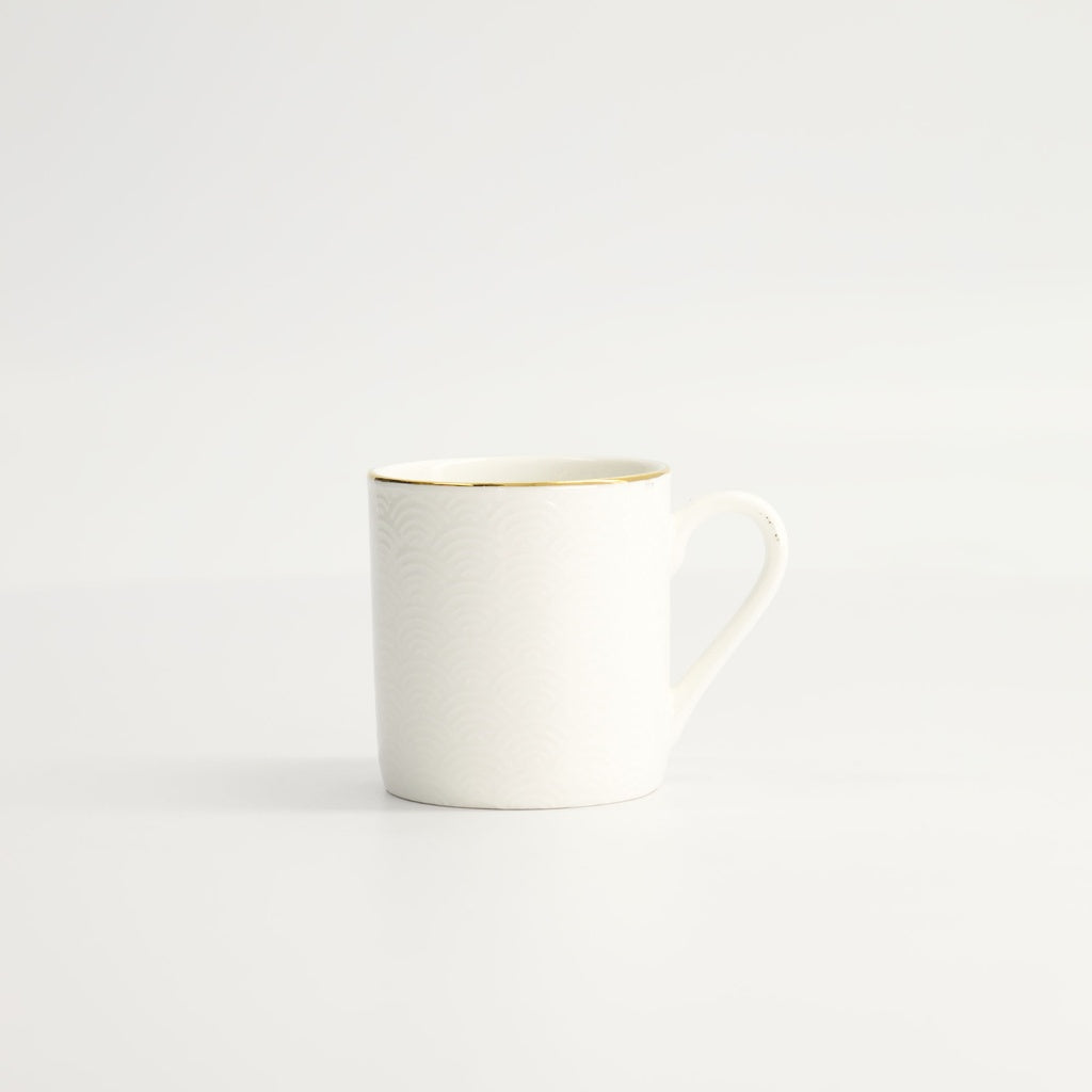 Nippon White Gold Rim Straight Cup Wave