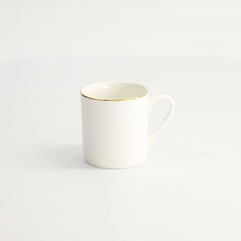 Nippon White Gold Rim Straight Cup Wave