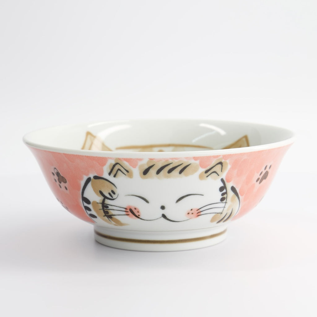 Kawaii Ramen Bowl Fuku Cat Neko Red