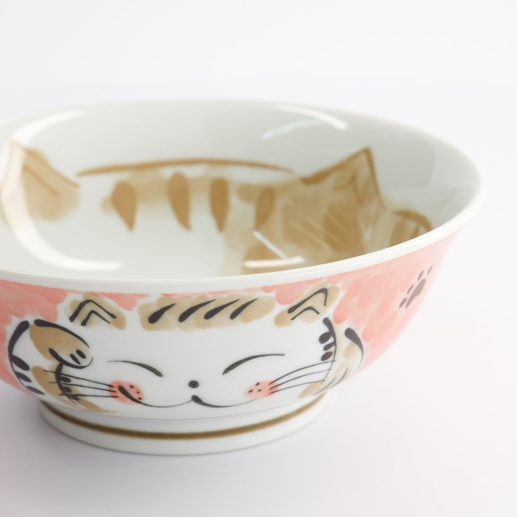 Kawaii Ramen Bowl Fuku Cat Neko Red