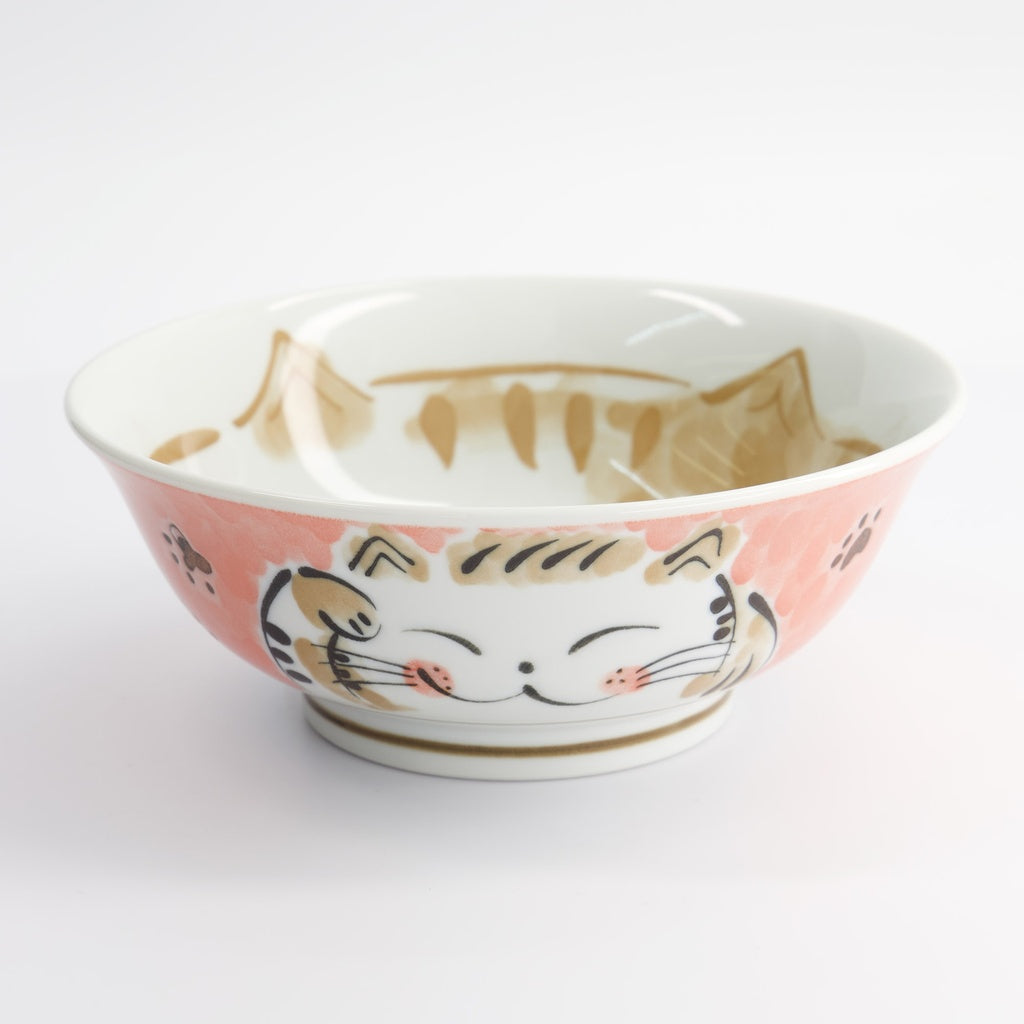 Kawaii Ramen Bowl Fuku Cat Neko Red