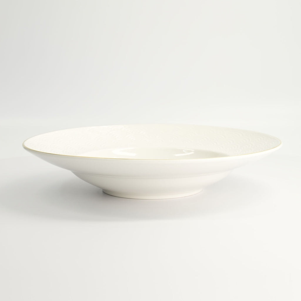 Nippon White Gold Rim Deep Plate