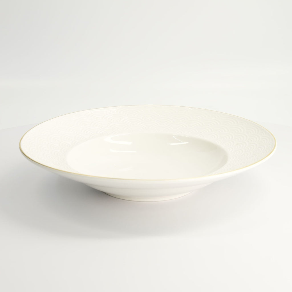 Nippon White Gold Rim Deep Plate