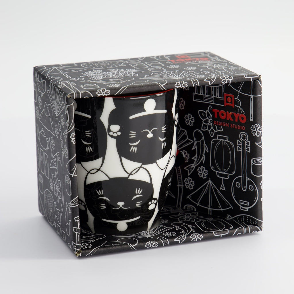 Kawaii Lucky Cat Mug W/Giftbox Black Cat