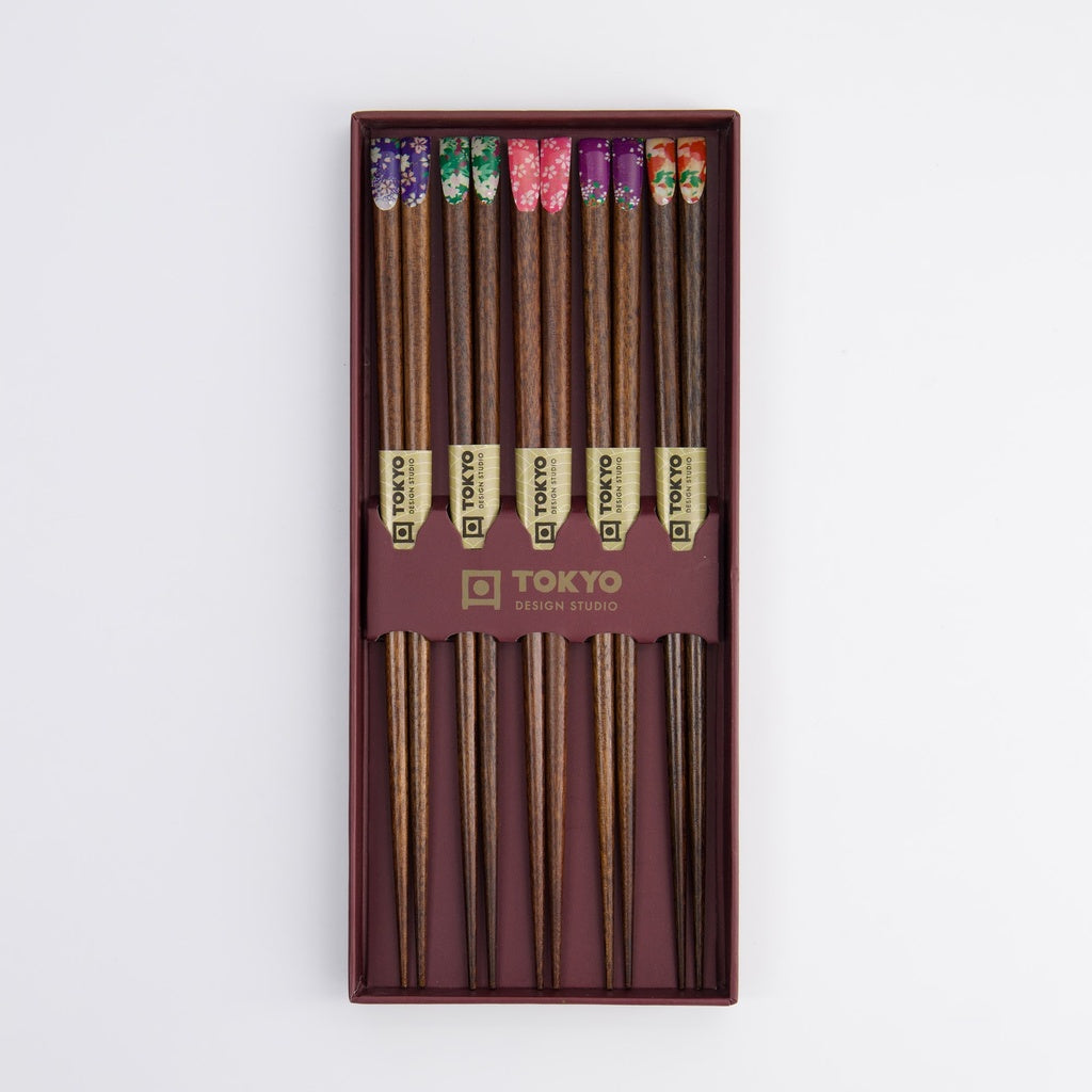 Chopstick Giftset/5 Japan Flower
