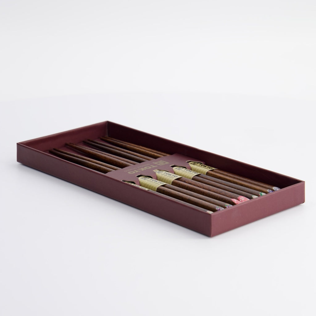 Chopstick Giftset/5 Japan Flower