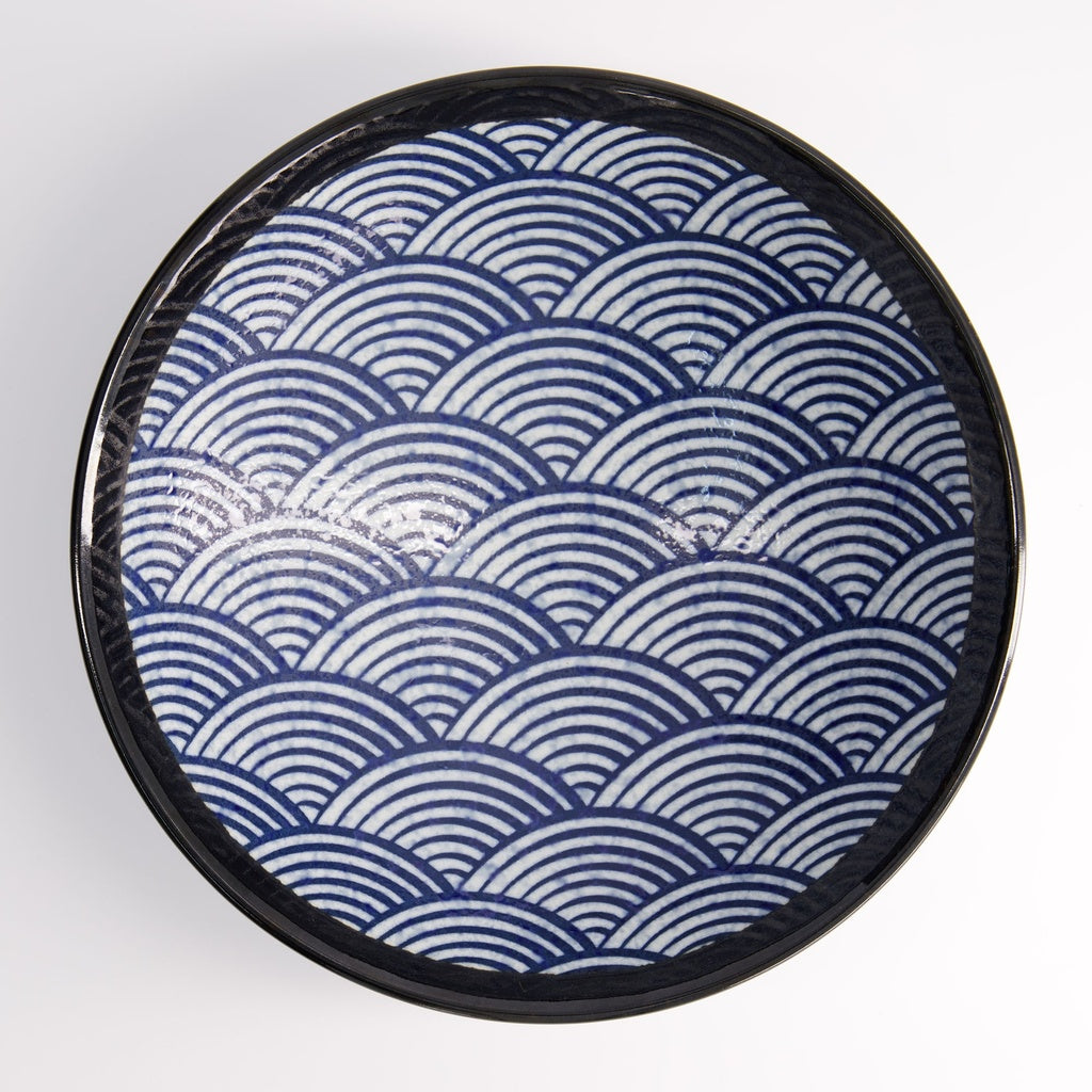 Aisai Seigaiha Salad Bowl 24x7.5cm 1400ml