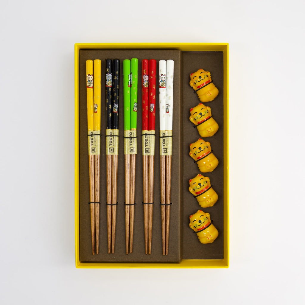 Chopstick Giftset/10 Lucky Cat