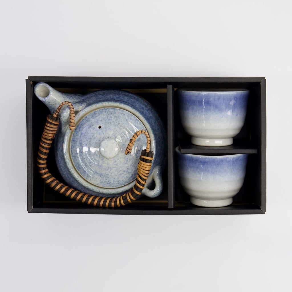 Light Blue Tea Set 0.45L w/2 Cups 180ml