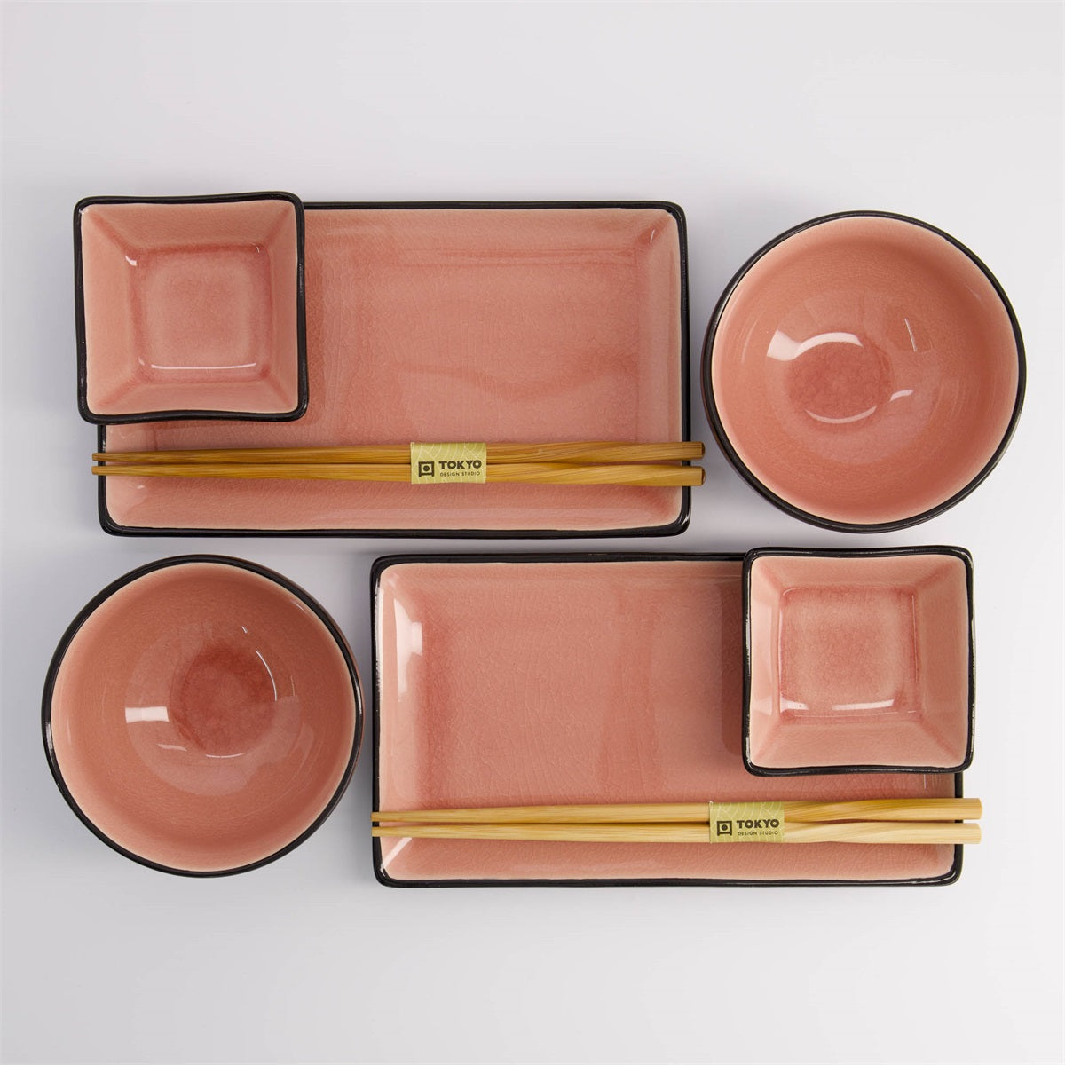 Pink Glassy 8 Piece Sushi Gift Set
