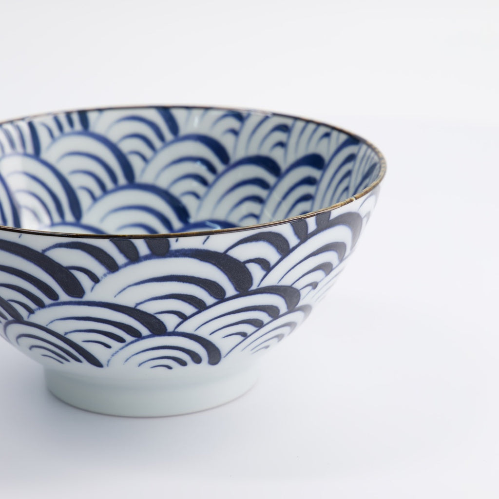 Natsu Nami Bowl 17.8x8.7cm Blue/White