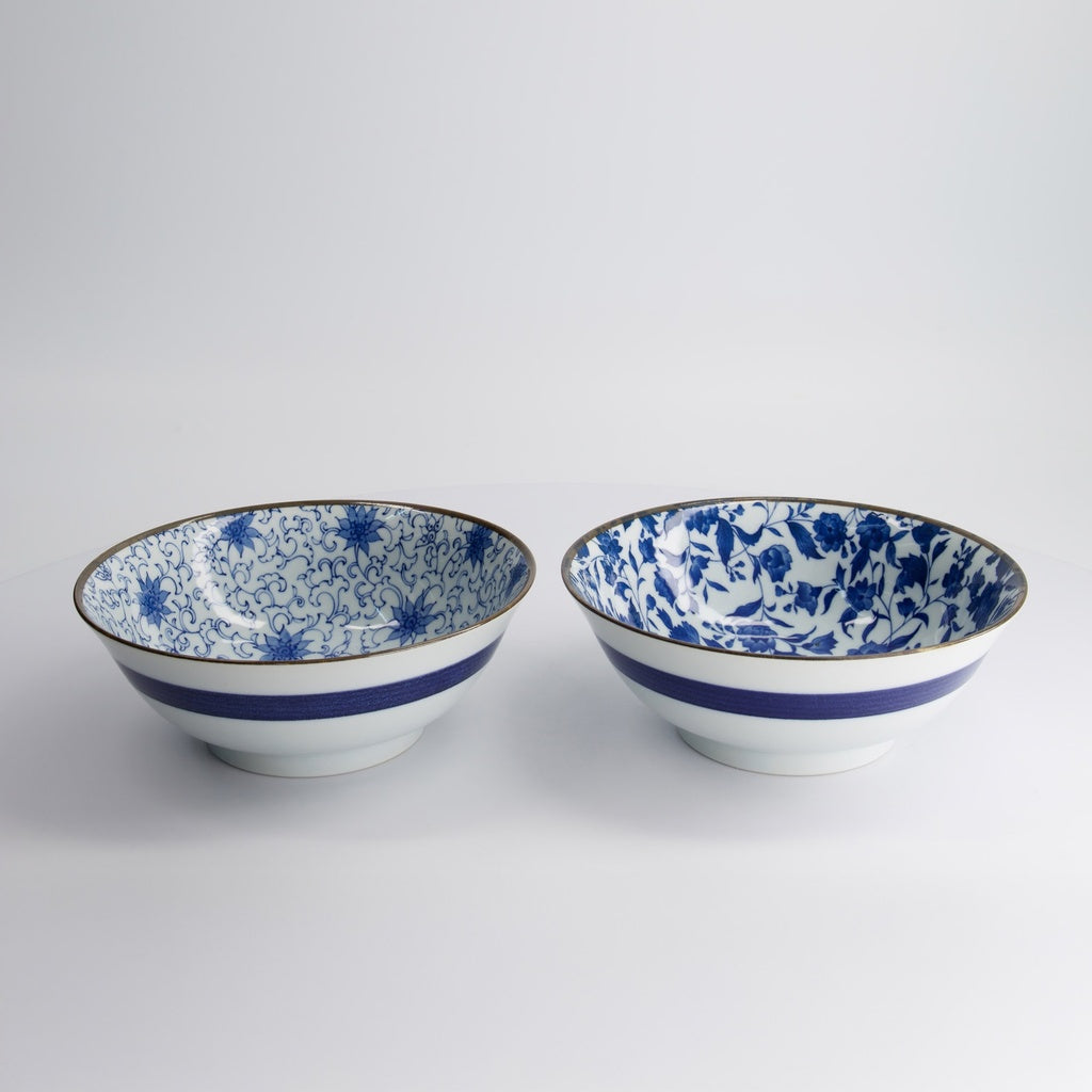 Haru Blue Mixed Ramen Bowls 2pcs Giftset