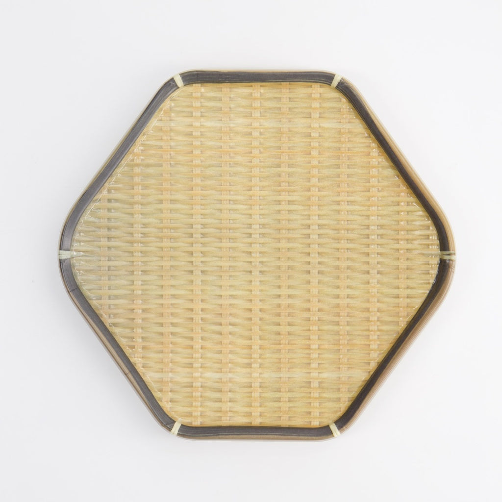 Bamboo Hexagon Plate 20x18.9x2.5cm