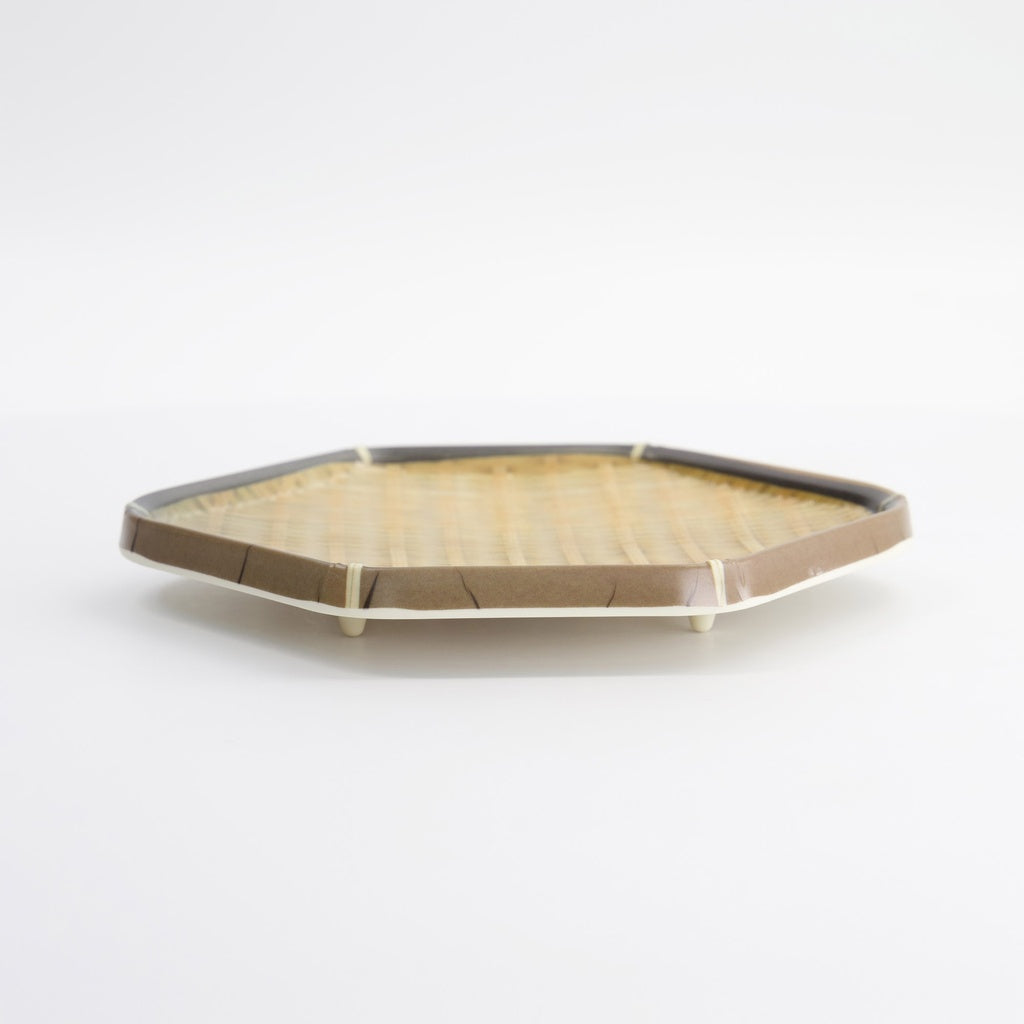 Bamboo Hexagon Plate 20x18.9x2.5cm