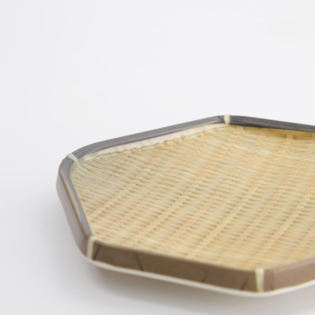 Bamboo Hexagon Plate 20x18.9x2.5cm