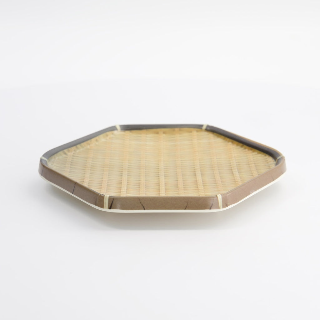 Bamboo Hexagon Plate 20x18.9x2.5cm