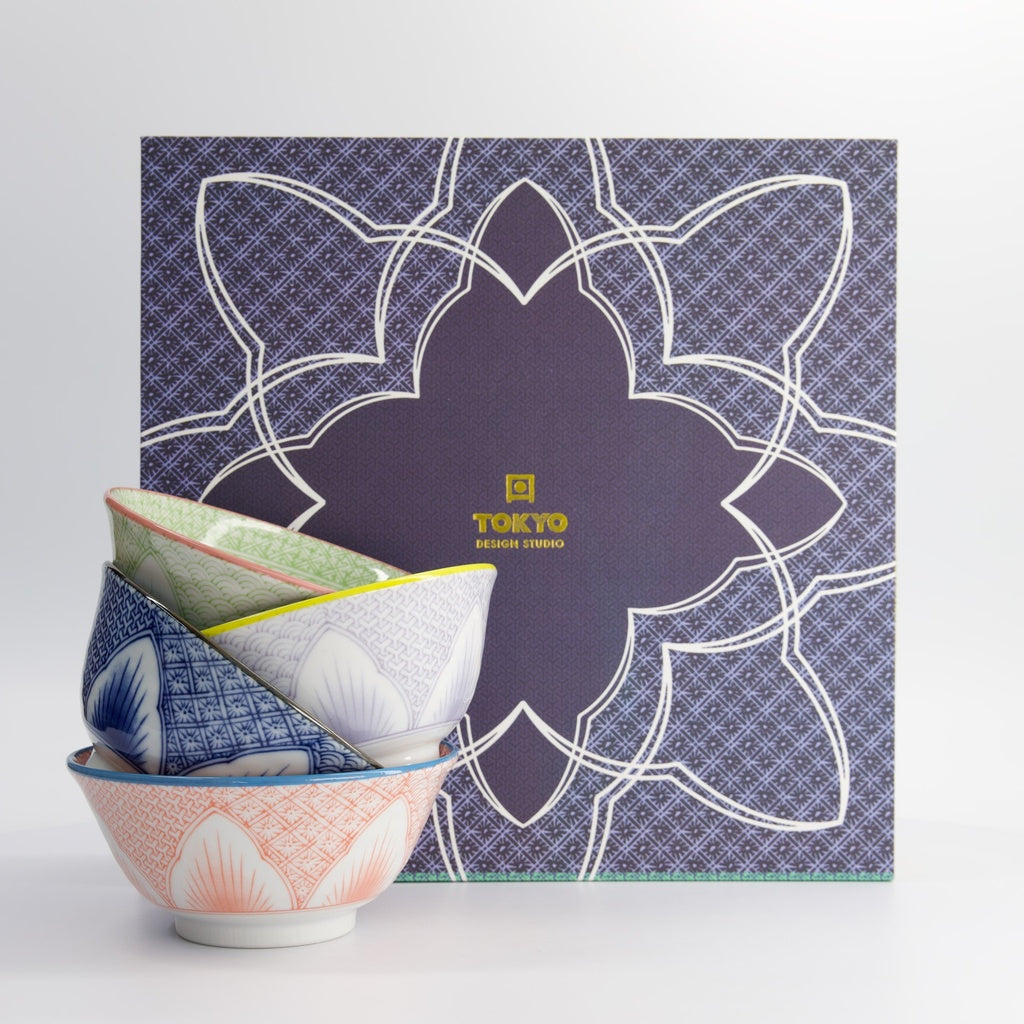 Lily Flower 4pcs Bowl Giftset 550ml