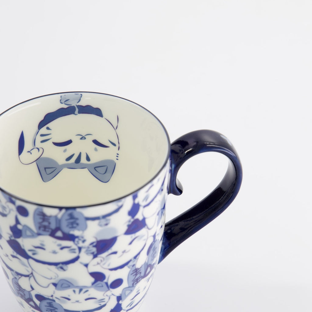 Kawaii Blue Maneko Mug W/Giftbox