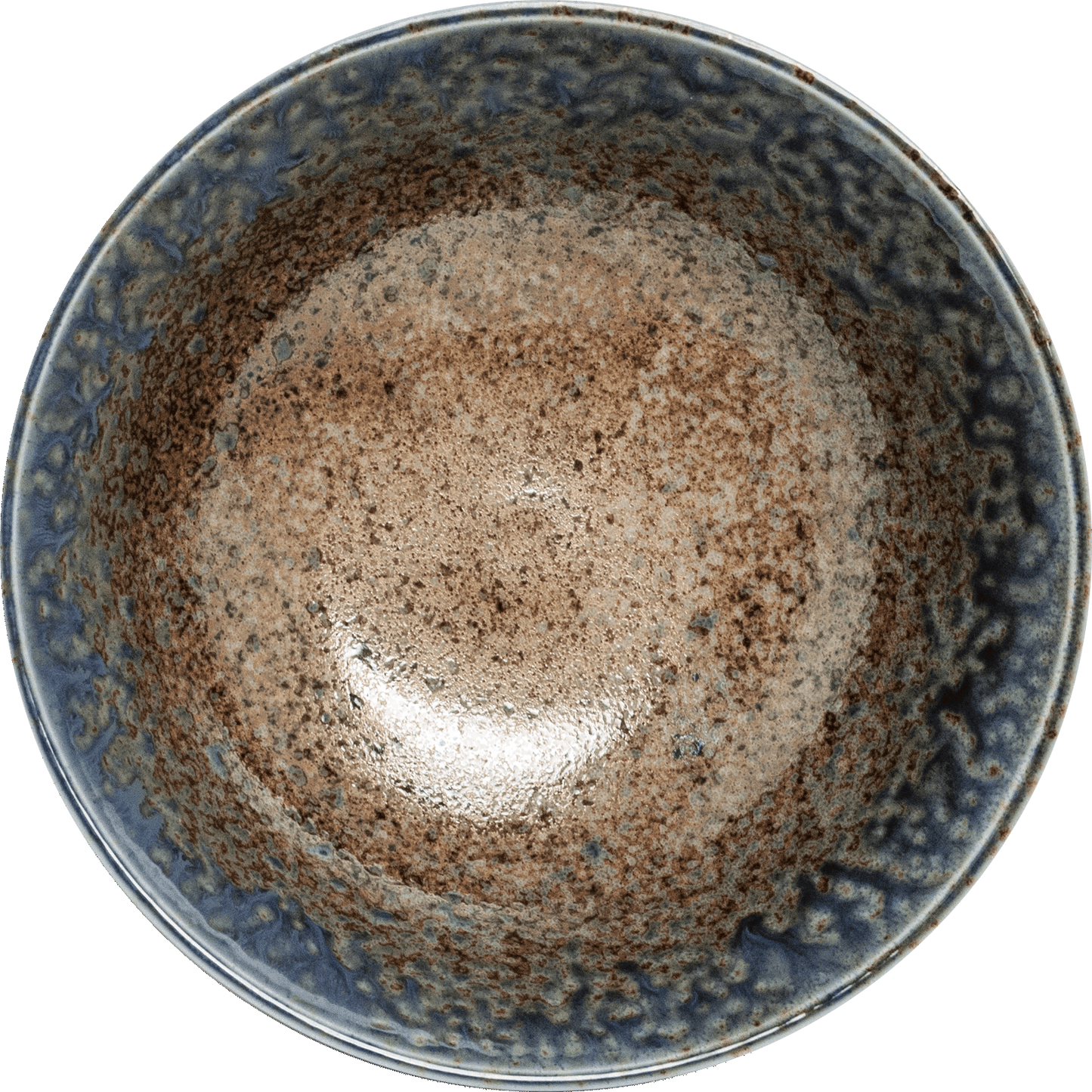 Japanese blue and brown bowl