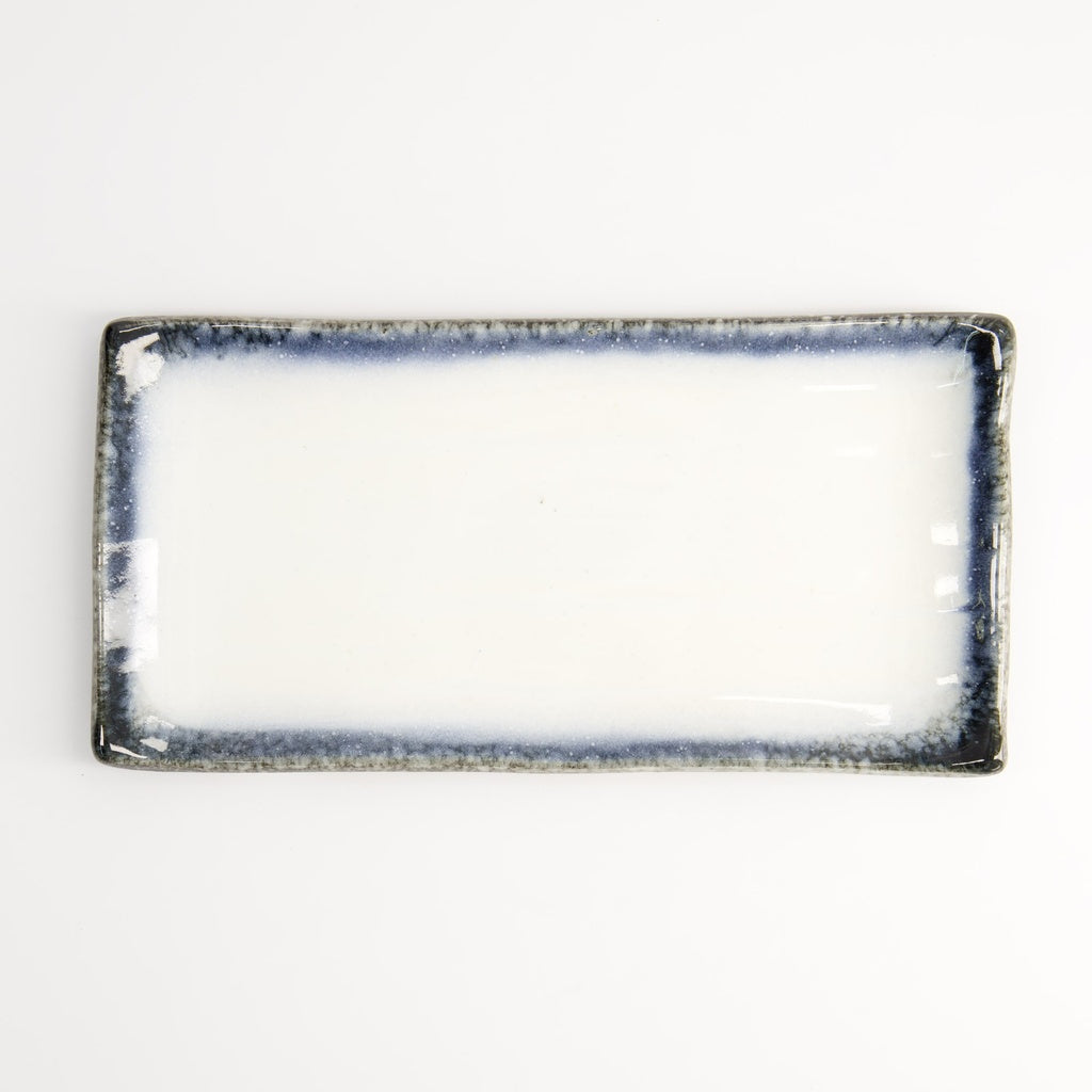 Tajimi Blue/White Plate 26x13x2cm