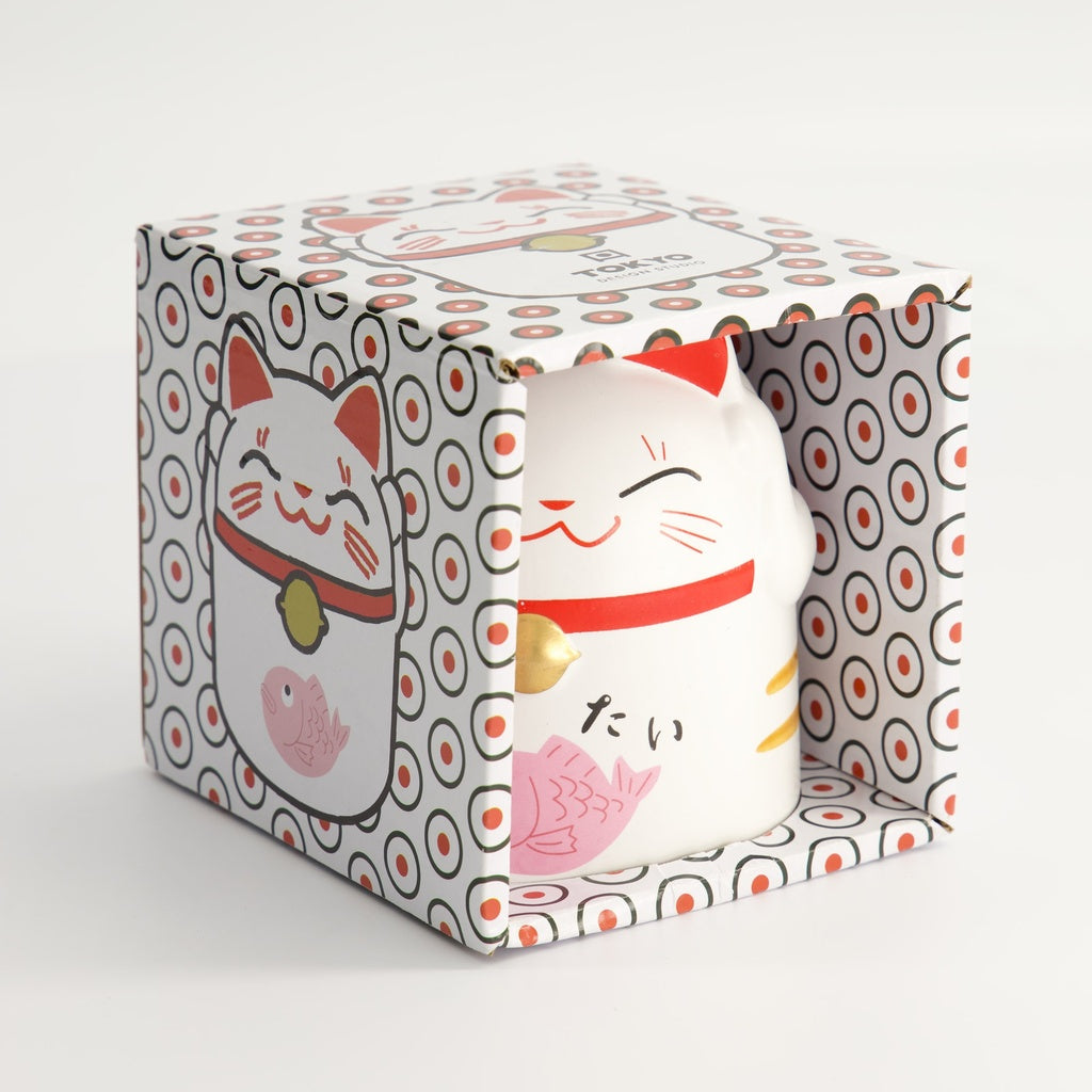 Kawaii Lucky Cat Mug Pink Giftset