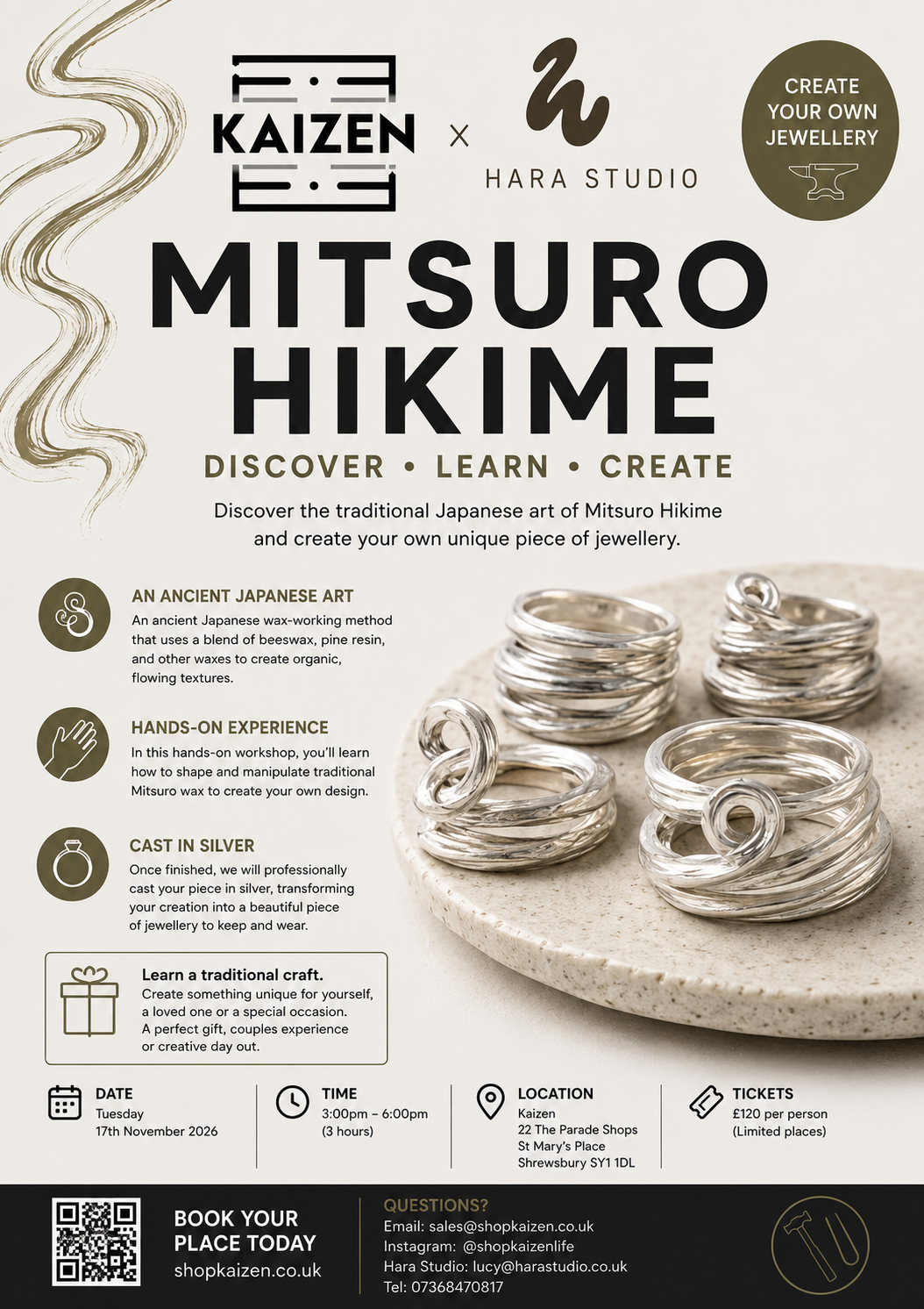 Mitsuro Hikime Workshop - Tuesday 17th November 2026