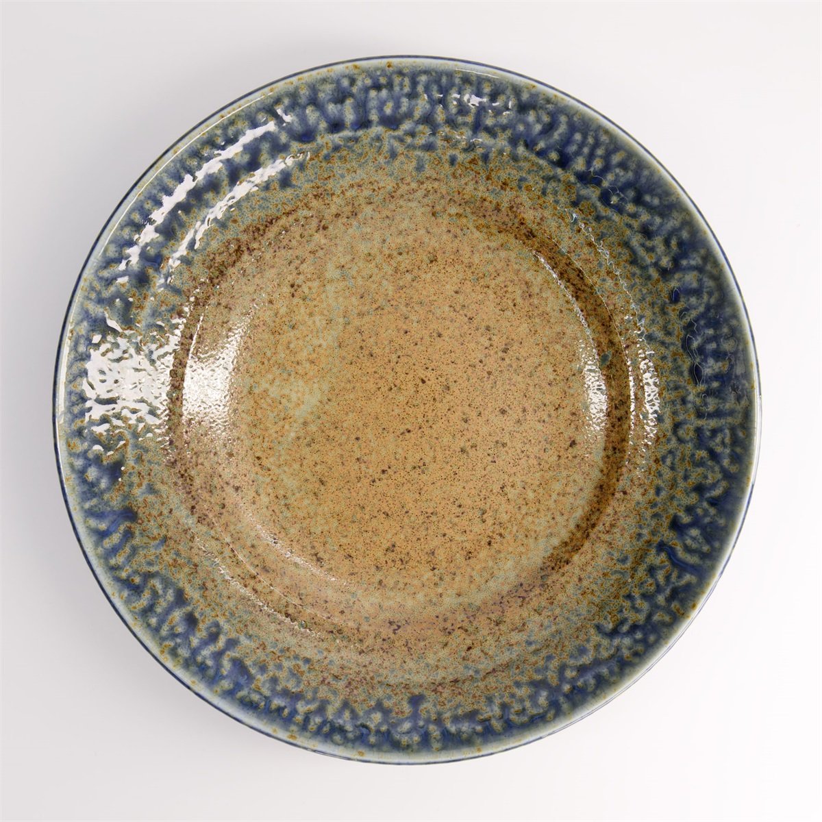 Minoyaki Reef Blue Deep Plate