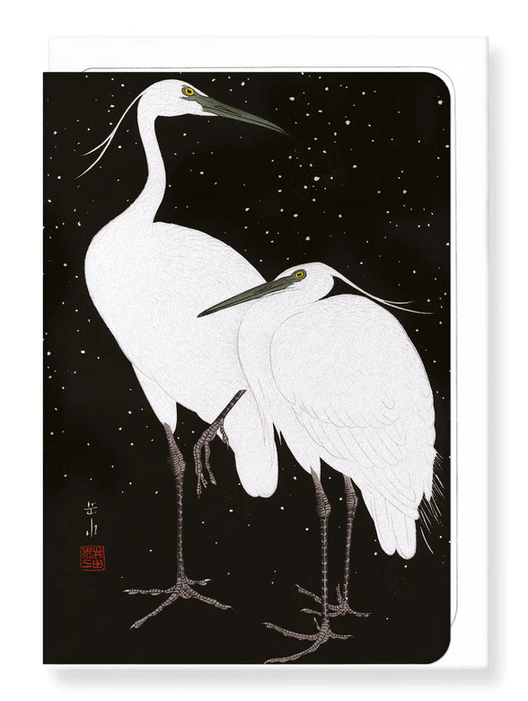 Herons in the Snow