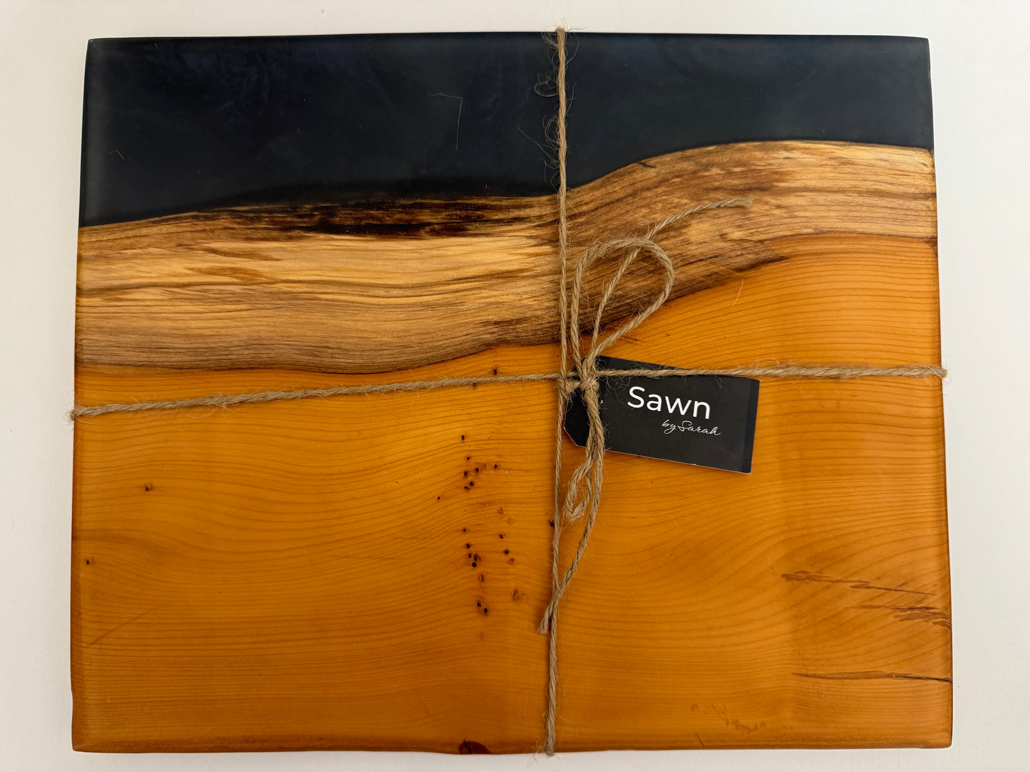 Sawn by Sarah Yew & Midnight Blue Resin Serving Board