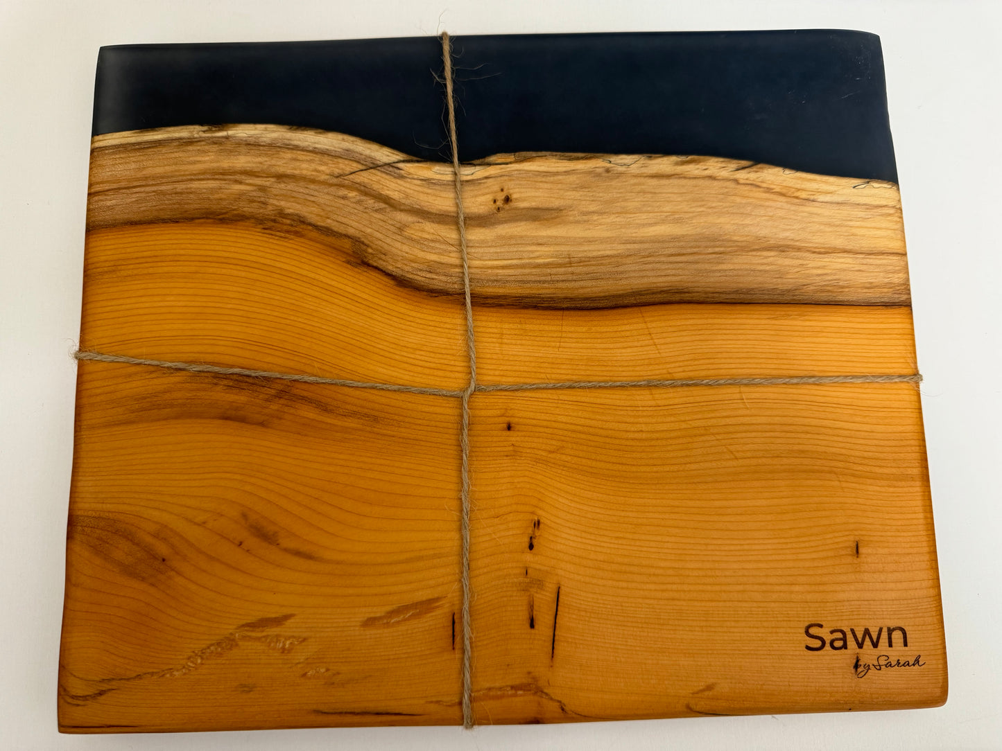 Sawn by Sarah Yew & Midnight Blue Resin Serving Board