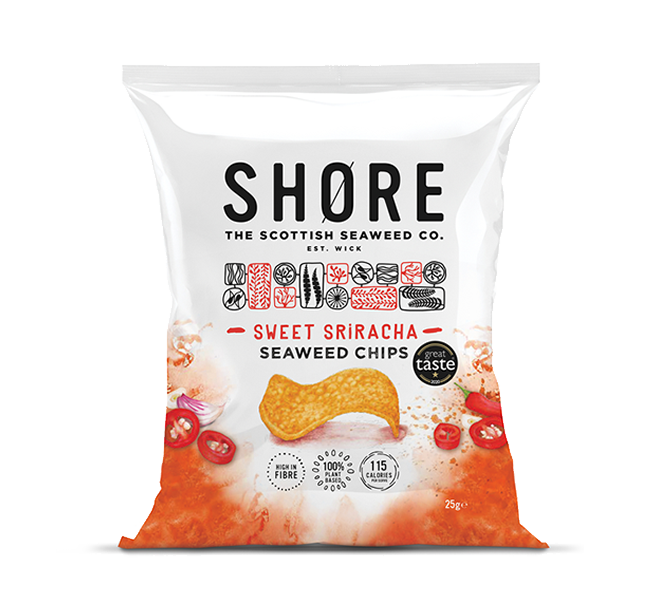 Shore Sweet Sriracha Seaweed Chips 80g