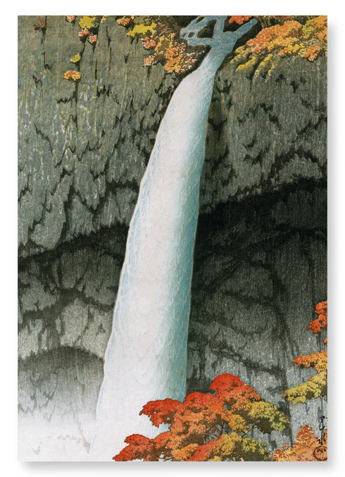 NIKKO WATERFALL : Art Print (Size A3 Unframed)