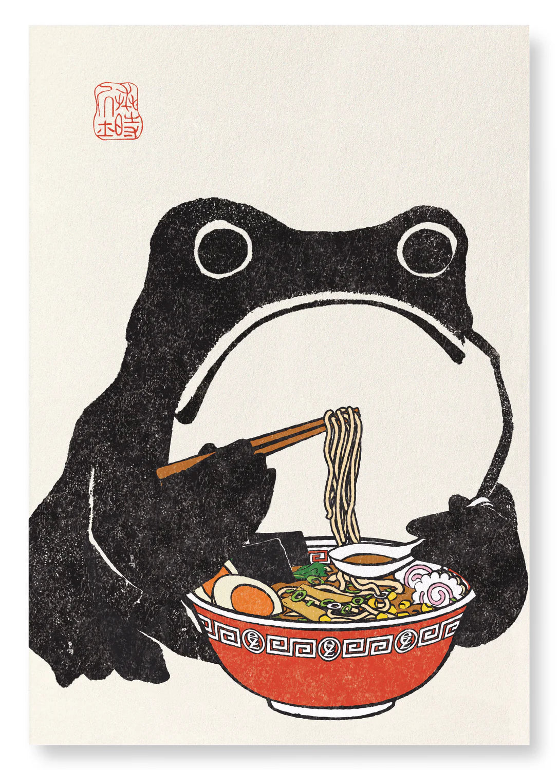 Ramen Ezen Frog Art Print (Size A3 Unframed)