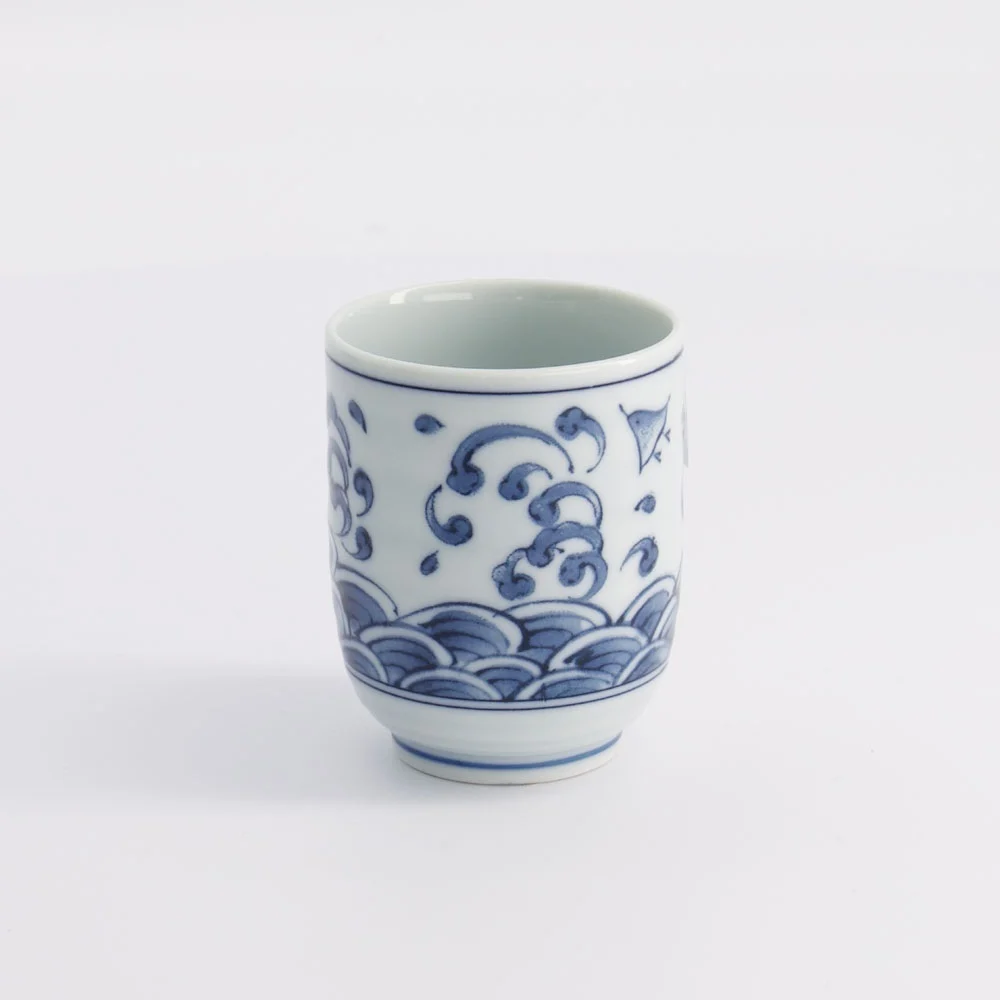 Cup 6.5x7.5cm 160ml Blue/White