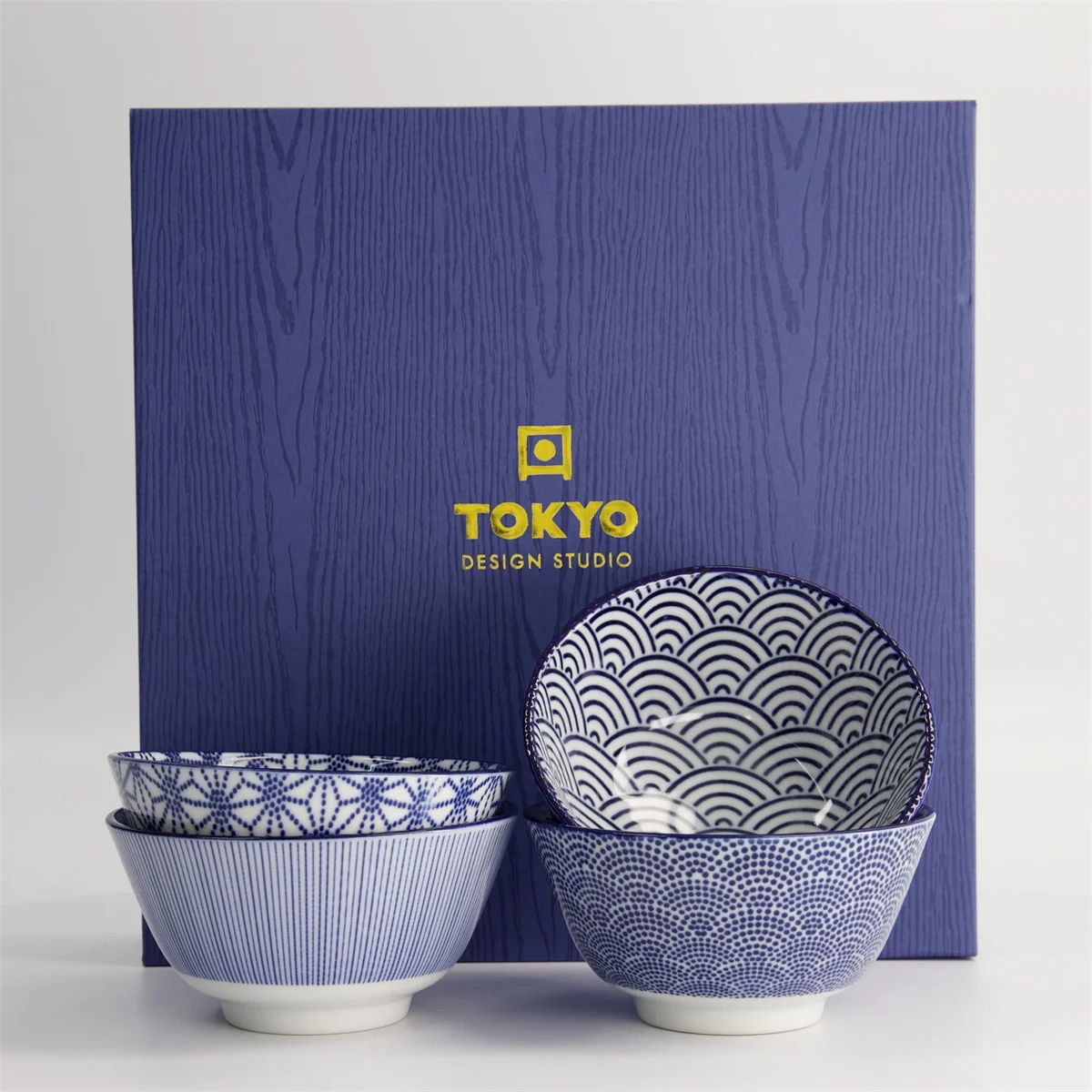 Nippon Blue Rice Bowl Giftset 4pcs