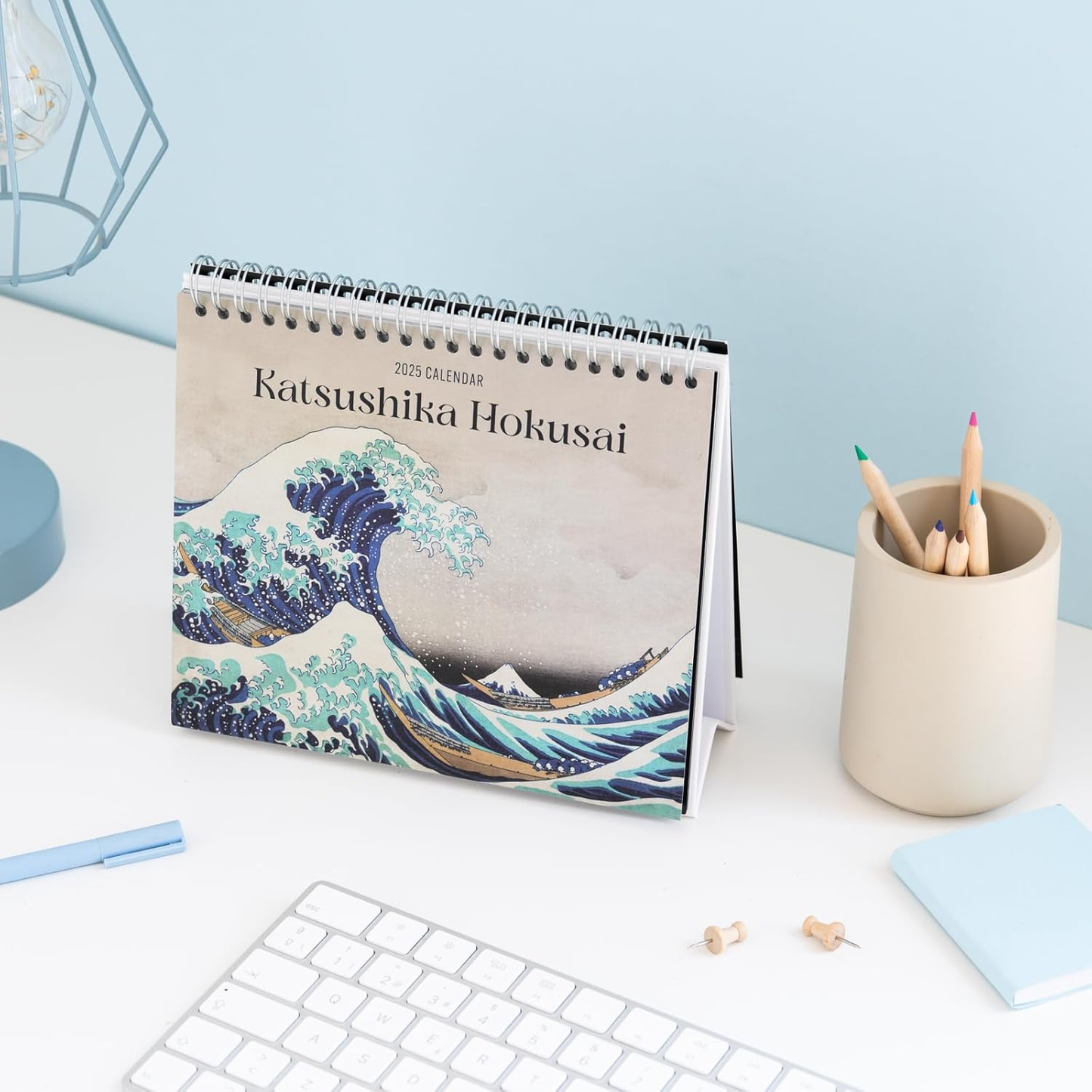 Hokusai Desk Calendar Japanese Art 2025
