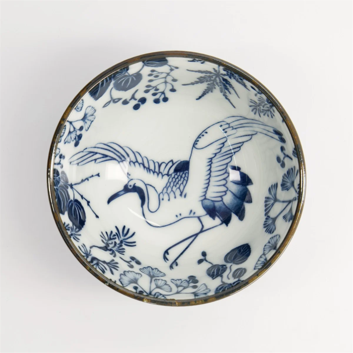 Flora Japonica Rice Bowl 12x6cm 300ml Crane