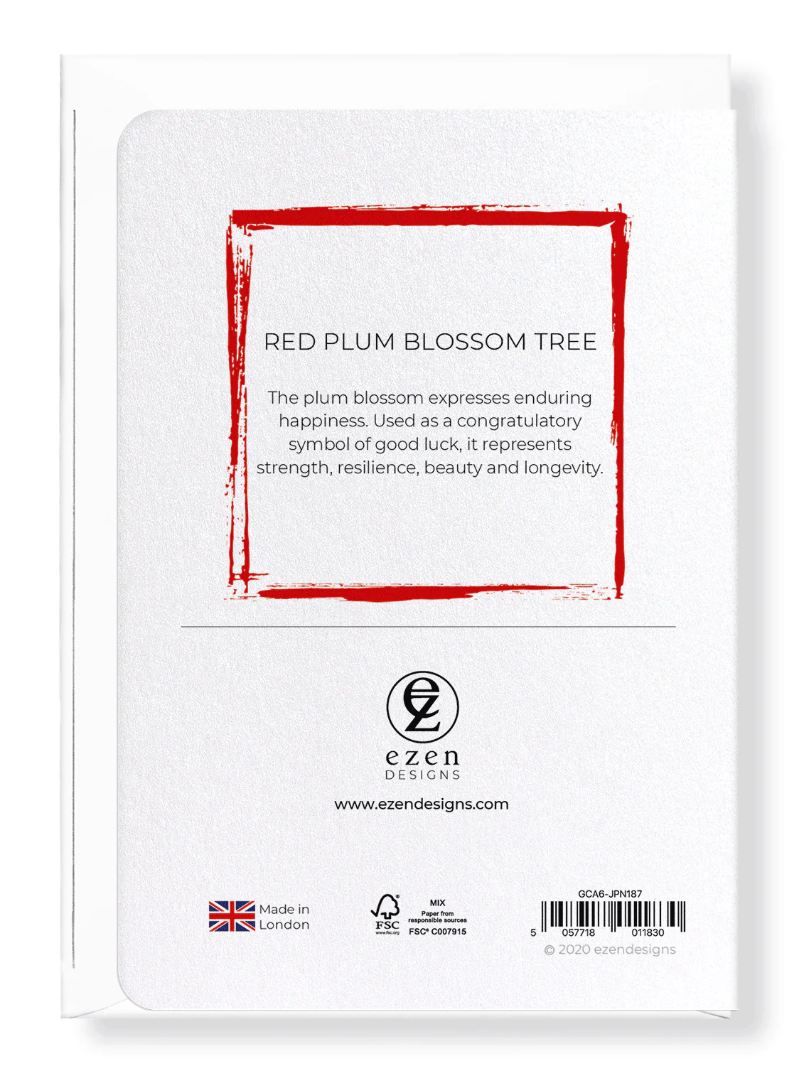 Red Plum Blossom Tree Greeting Card