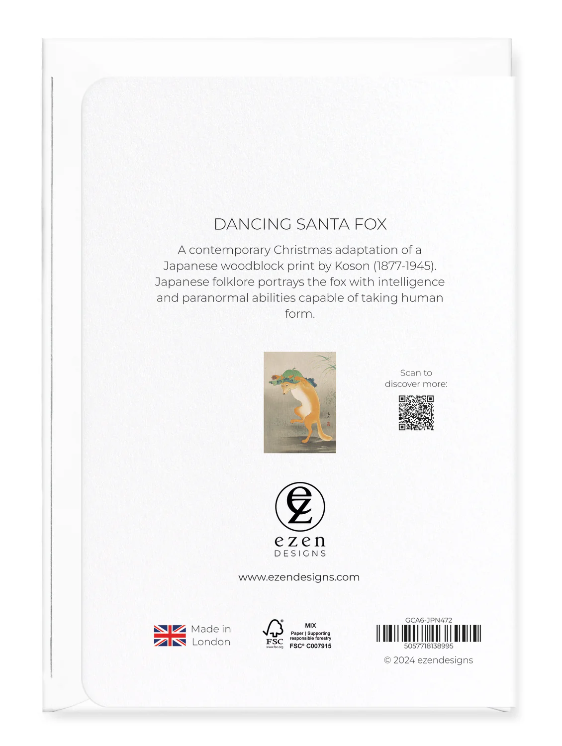 Dancing Fox (C. 1910) Greeting Card