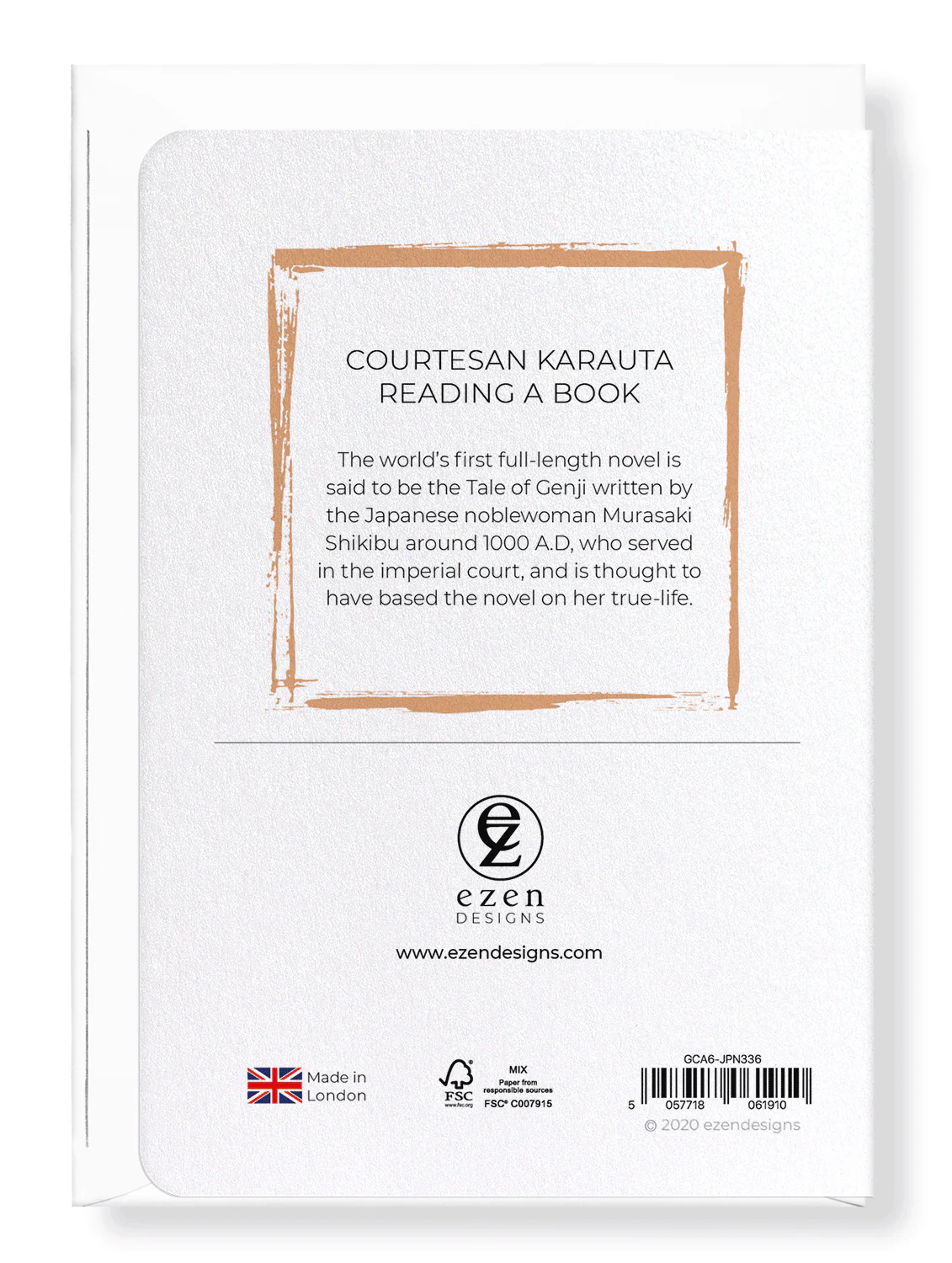 Courtesan Karatuta Reading Book Greeting Card