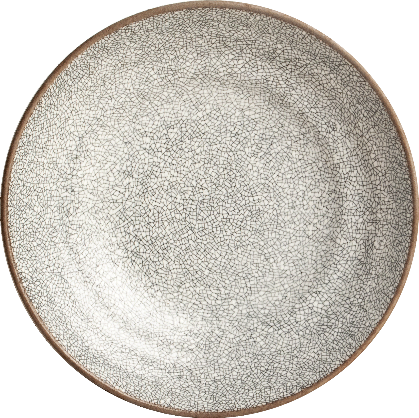 Japanese Crazed Grey Deep Dinner Plate