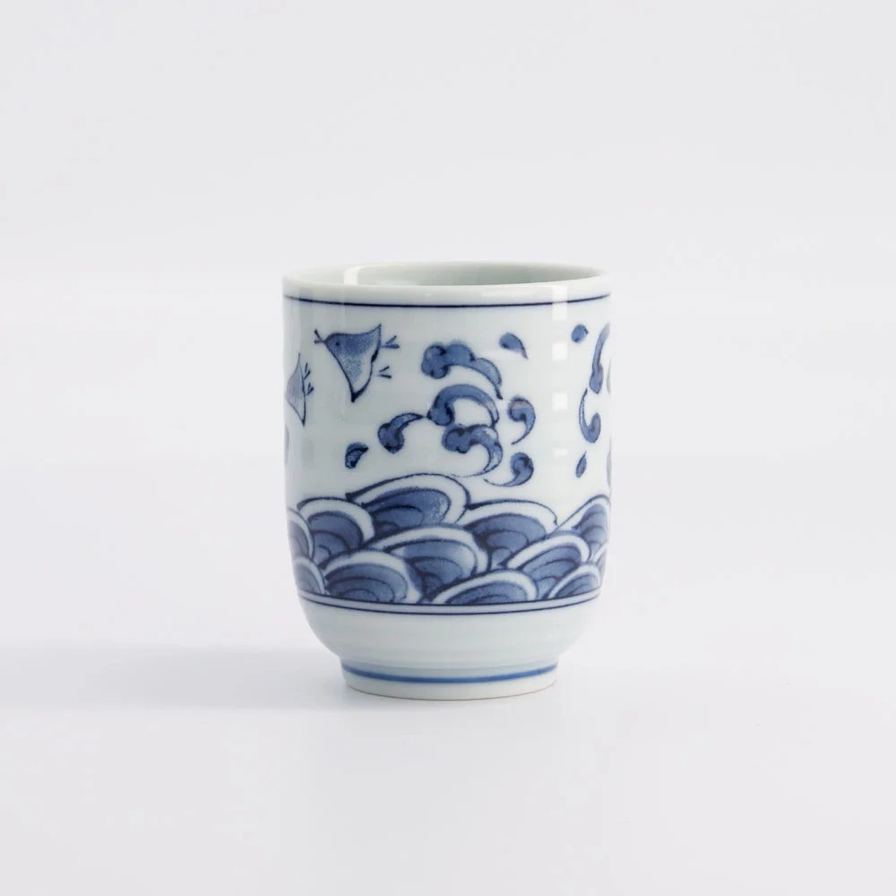 Cup 6.5x7.5cm 160ml Blue/White