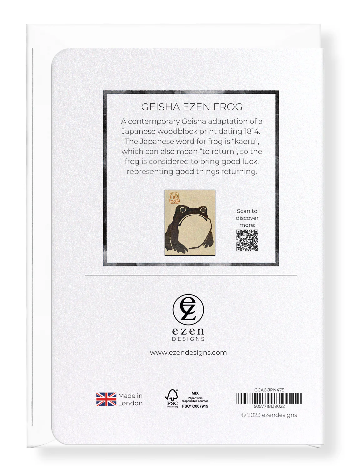 Geisha Ezen Frog Greeting Card
