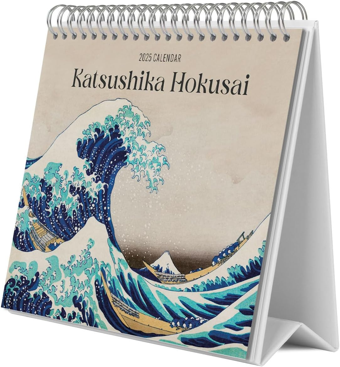 Hokusai Desk Calendar Japanese Art 2025