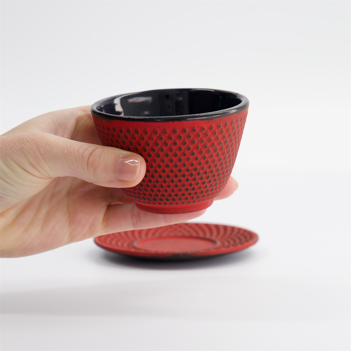WY Cup Iron+plate 7x5.5cm 120ml 9911 Arare CUPADR RED
