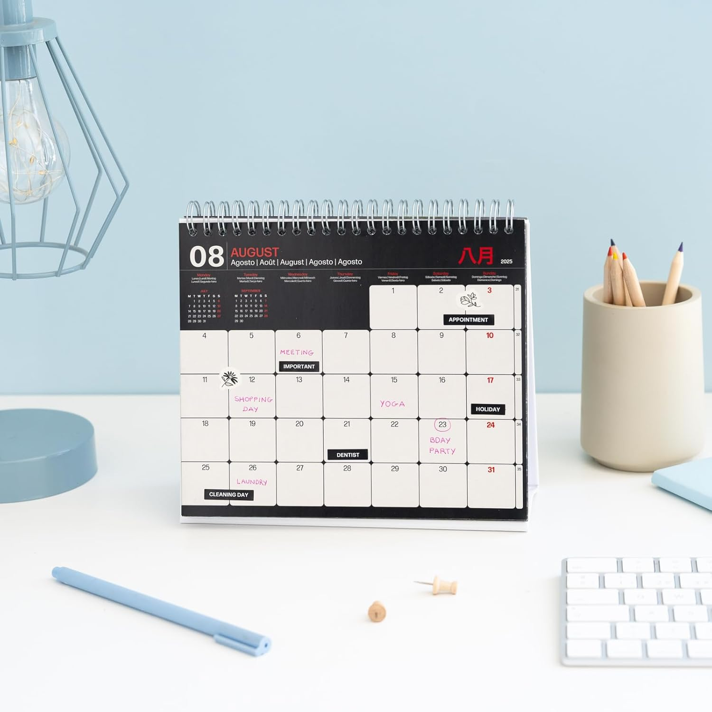 Hokusai Desk Calendar Japanese Art 2025