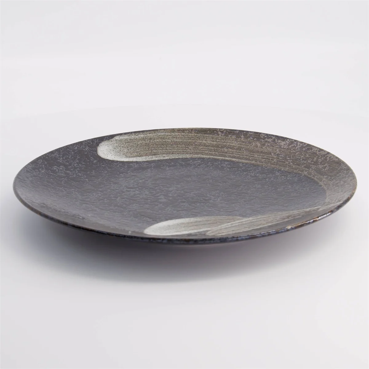Arahake Large Round Plate 28.5x3.5cm Bk/Br 21426