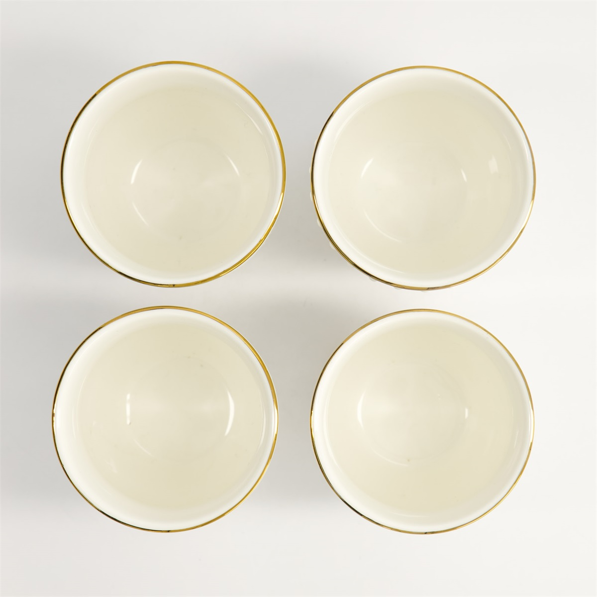 Nippon White Gold Rim Cup 4pcs Set 6.7x7.7cm 170ml
